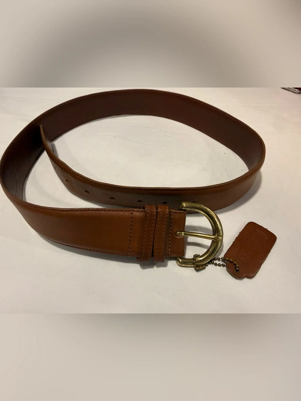 Vintage Coach Brown Leather Belt
